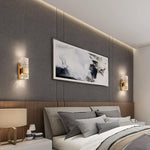 2 pack gold wall sconce crystal wall light modern wall lamp for bedroom