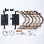 2 pack vintage wall lights for hallway retro wood black