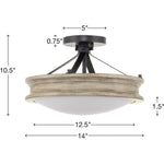 3 light farmhouse semi flush mount ceiling lighting black frosted glass ceiling light fixture