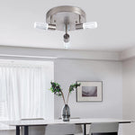 3 light modern flush mount ceiling spot light fixture LED rotating track lighting kits