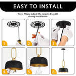 3 pack industrial pendant light fixture black metal hanging lamp island dining chandeliers