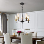 5 light kitchen chandelier glass kitchen island lighting black and gold pendant island lighting