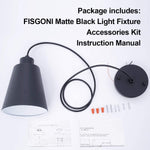 Black kitchen pendant light island modern