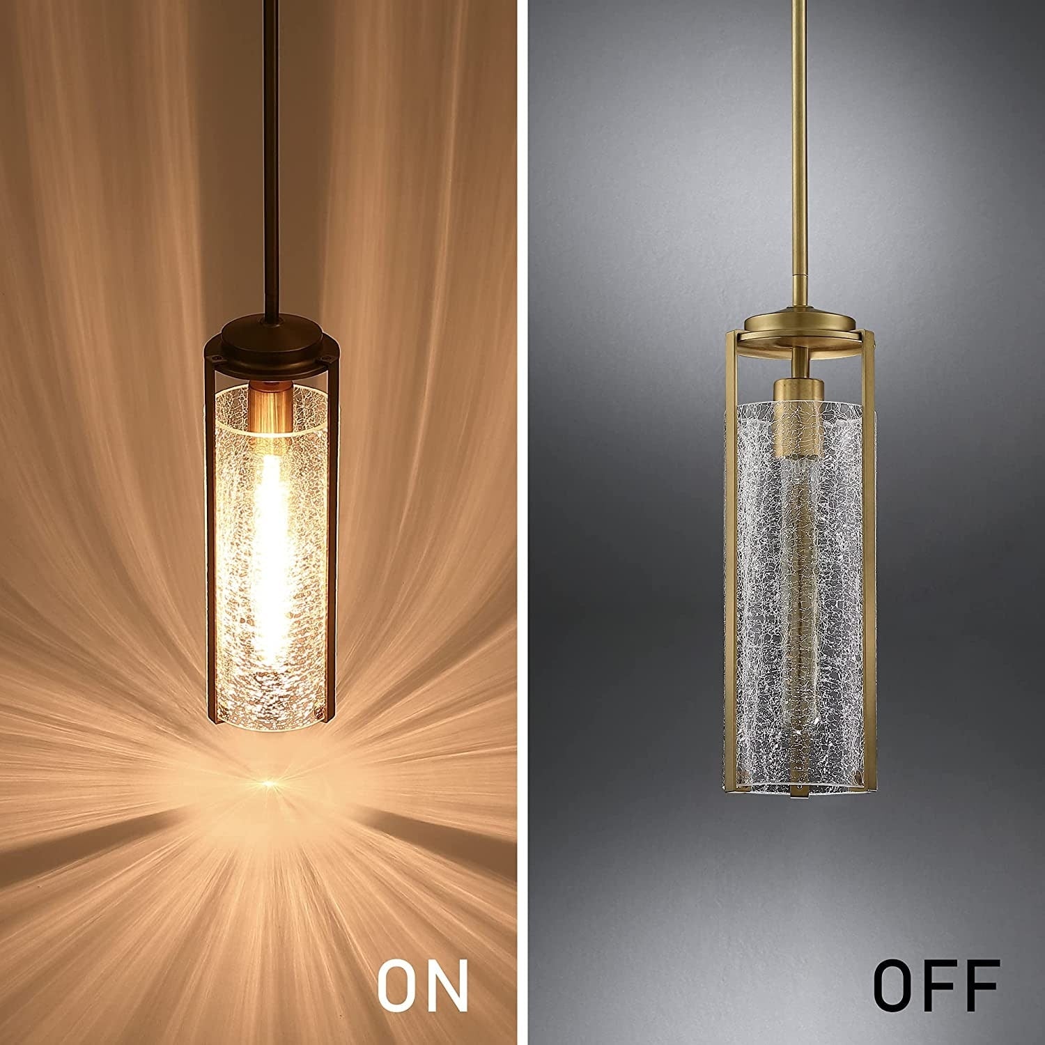 Gold glass pendant lights modern hanging light fixture