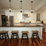Industrial glass pendant lights modern teardrop chrome mirror effect hanging lighting fixture