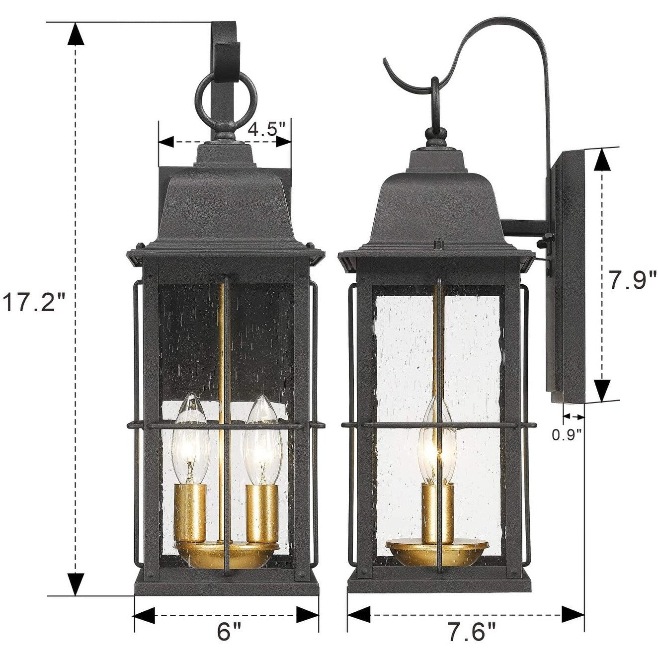 Porch outdoor wall sconce black wall sconce
