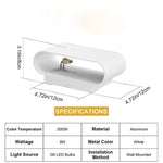 Set of 2 wall light white mount light aluminum corridor light