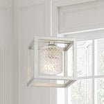 Square pendant light crystal kitchen pendant lamp modern kitchen pendant lights