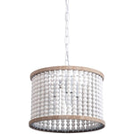 Wood Beaded Chandelier Rust Kitchen Island Pendant Light