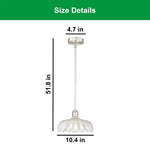10.4” Hanging lighting brushed nicke bedroom light fixture glass, metal pendant light