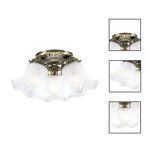 3 Light light fixture bronze ceiling lighting glass indoor light