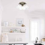 3 Light light fixture bronze ceiling lighting glass indoor light