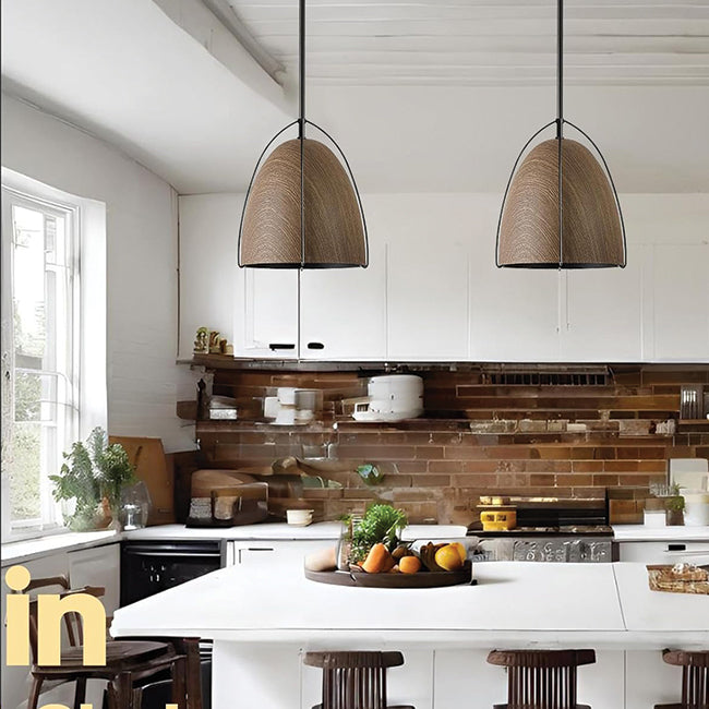 10in dome kitchen light wood black fixture light metal pendant light