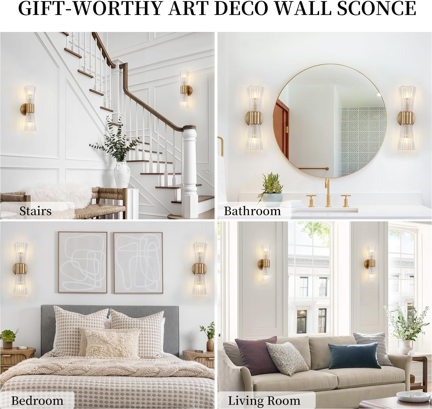 2-light vanitys light gold mounted light glass, metal wall light