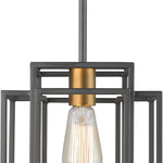 Industrial square hanging light mini cage pendant light fixture home light hanging