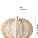 1 Light Pendant light natural ceiling light Wood chandelier light