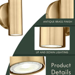 2-light wall light gold bedroom light metal corridor light