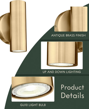 2-light wall light gold bedroom light metal corridor light