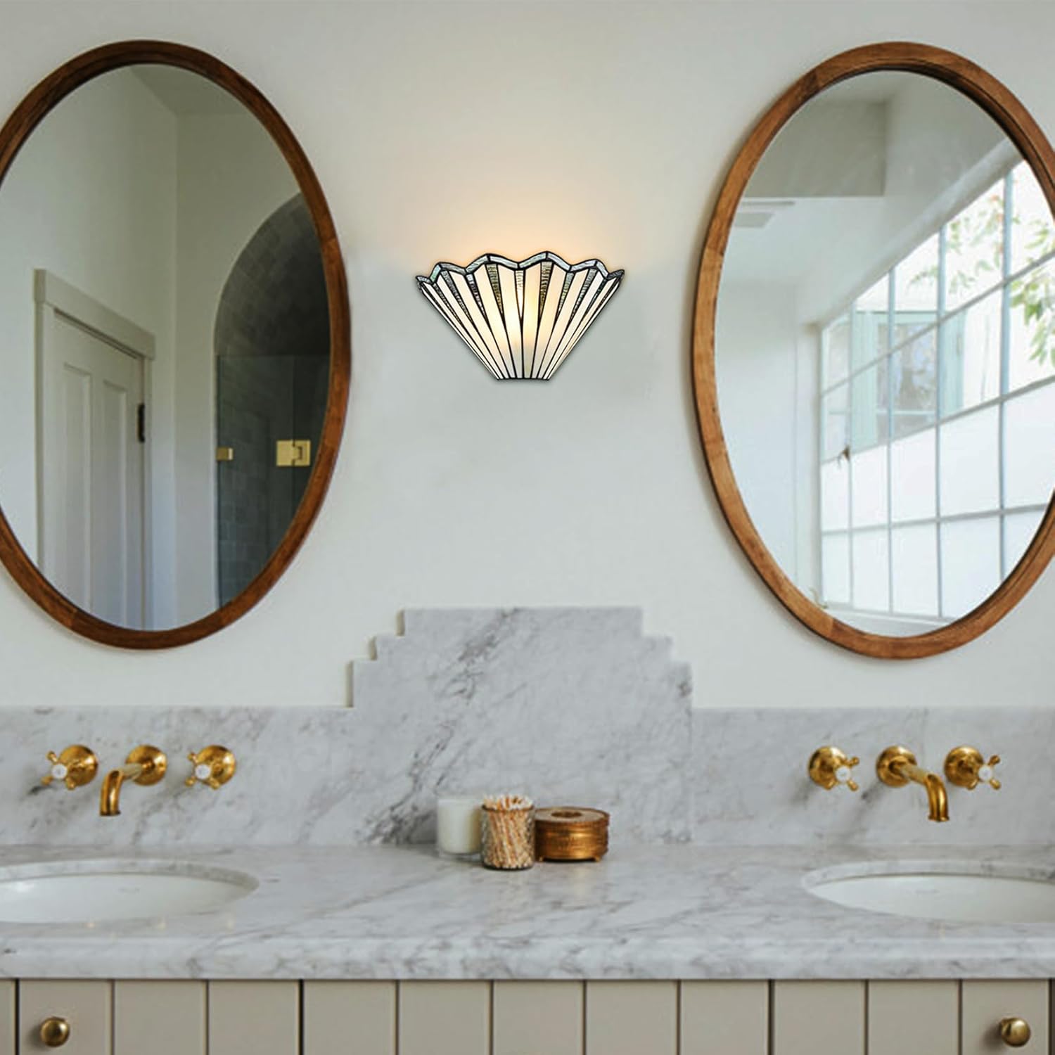 1-light wall light green stairway light metal bathroom light