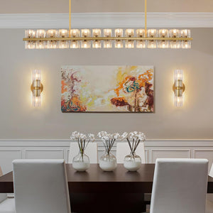 2 Light Entryway light Brass Cylindric light Metal, Crystal wall light