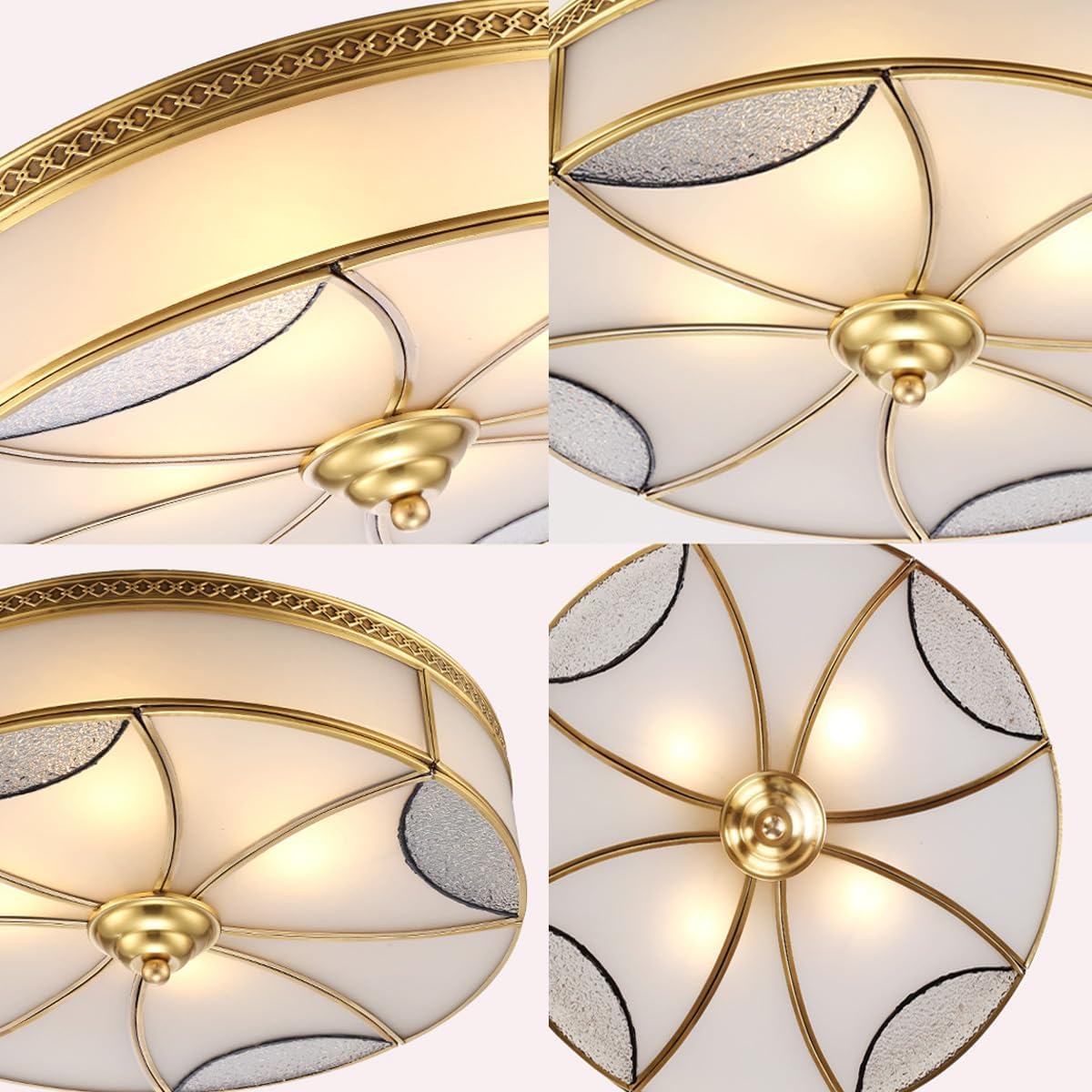 4 lights ceiling light glass fixture light metal bedroom lamp