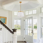 3-light pendant light white chandelier light brass hallway light