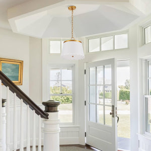 3-light pendant light white chandelier light brass hallway light