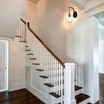 1-light wall light clear fixture light glass, metal vanity light