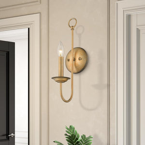 1 light wall sconce light bronze fixture light alloy steel bedroom light