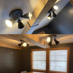 3 light black ceiling light fixture industrial ceiling spot light adjustable track lighting