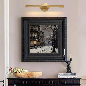 19 inche cylinder light gold vanity light metal wall light