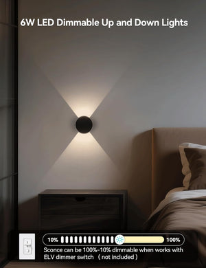 Led wall light black hallway light plastic mount light