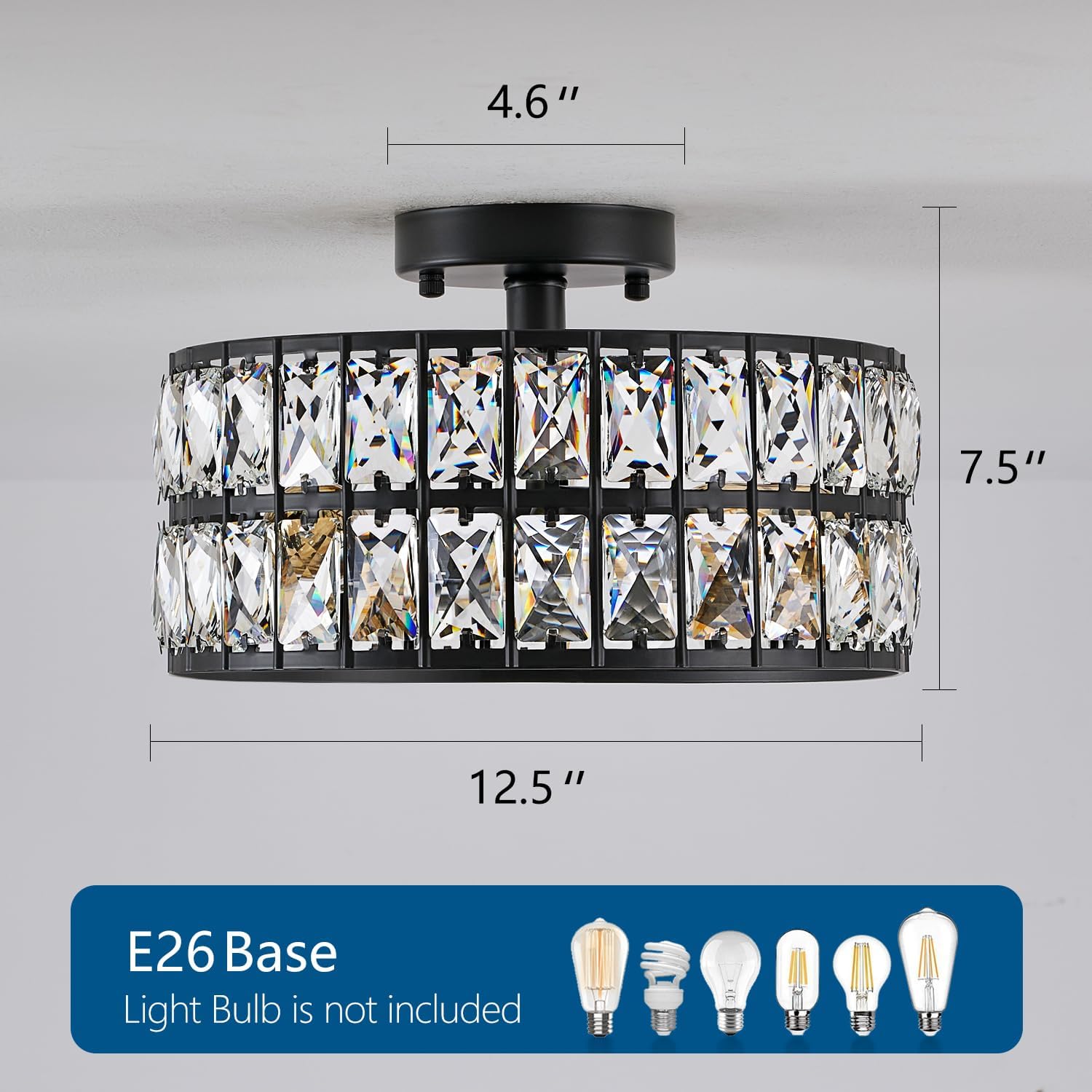 3-light chandelier light black bedroom light metal,crystal kitchen light
