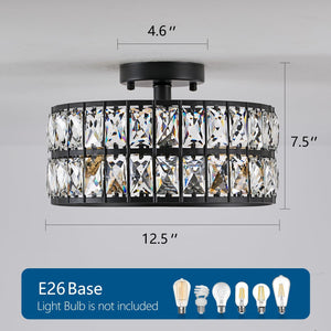 3-light chandelier light black bedroom light metal,crystal kitchen light