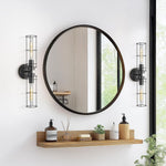 2 light vanity light black cylinder light metal wall light