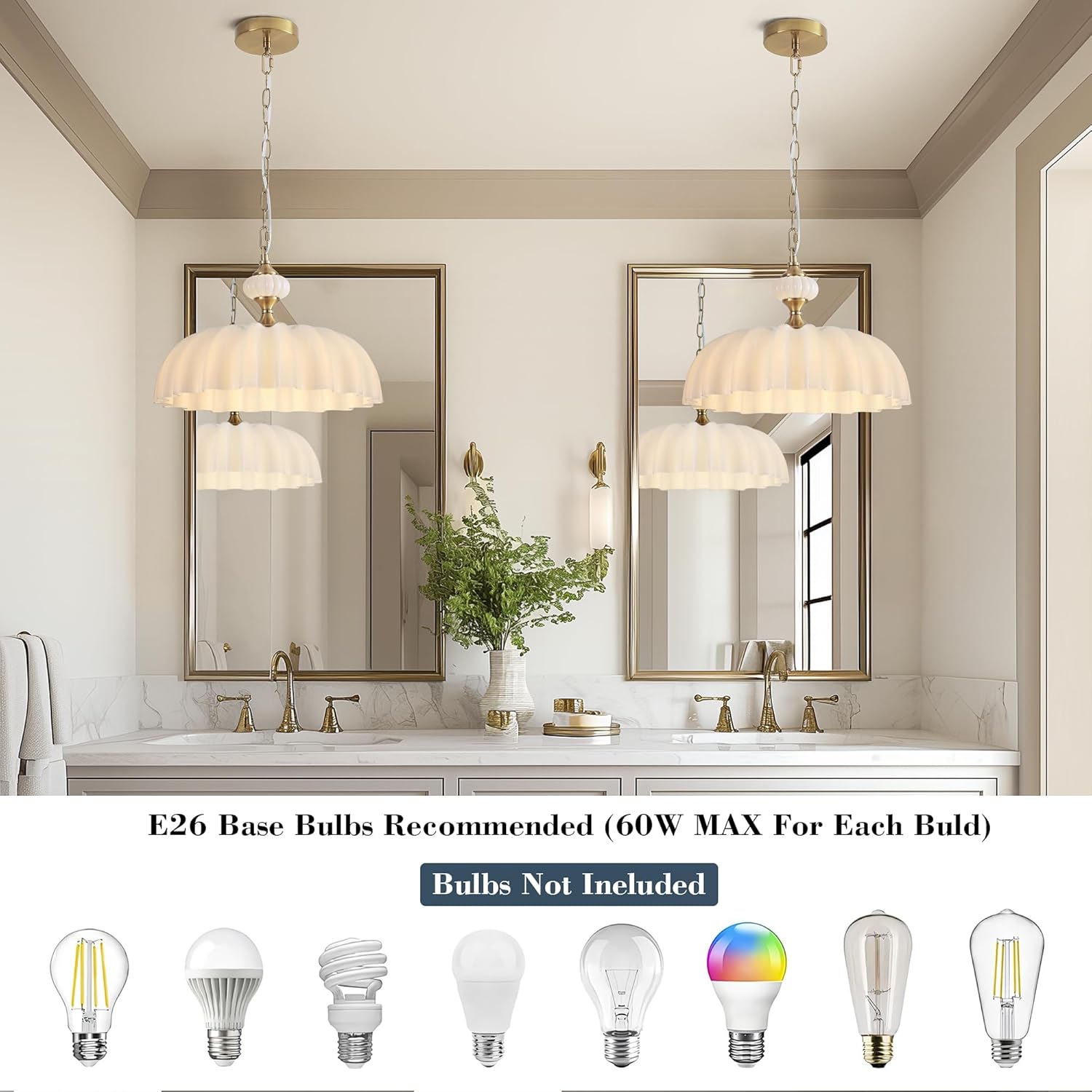 Adjustable pendant light black&gold bedroom light metal floral light