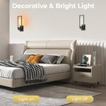 Wall light black and gold hallway light aluminum, glass bedroom light