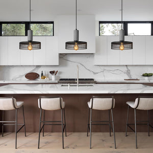 Dimmable living room light black and grey pendant light concrete metal kitchen light