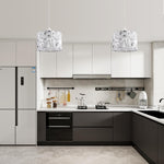 2 pack pendant light white & black hanging light metal bedroom light