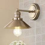 1-light vanity light brass gold hallway light metal bathroom light