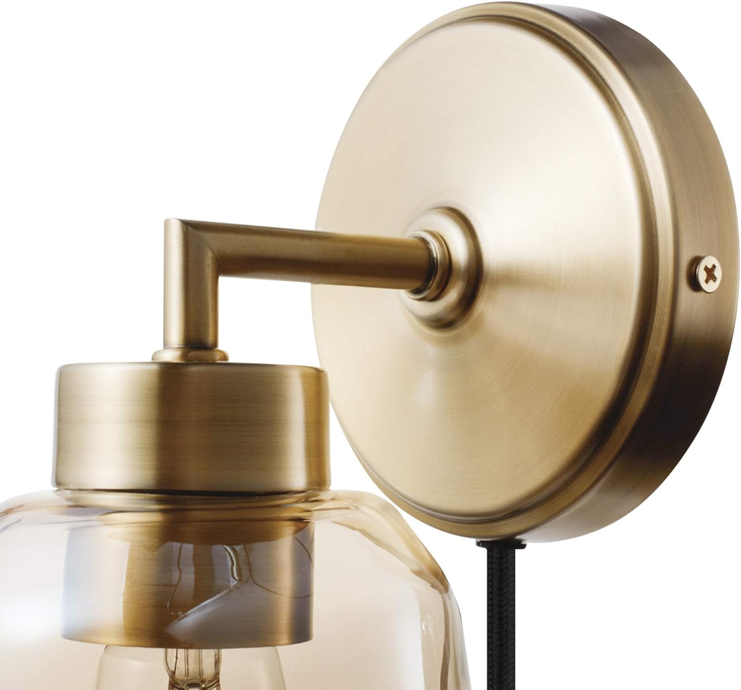 1-light bedroom light brass mounted light metal wall light