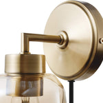 1-light bedroom light brass mounted light metal wall light