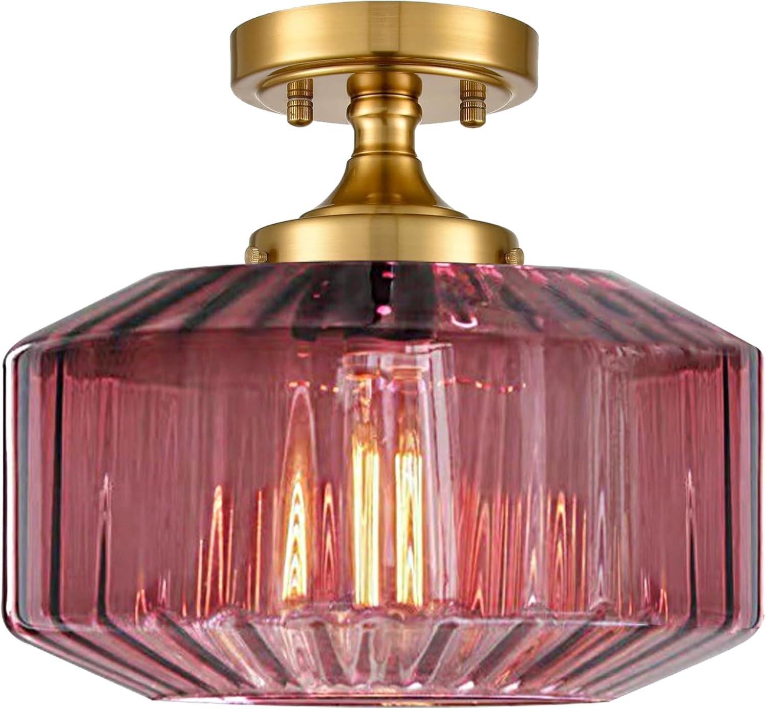 1-light ceiling lamp purple hallway light glass,iron foyer light