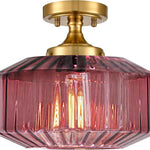 1-light ceiling lamp purple hallway light glass,iron foyer light