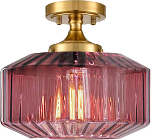 1-light ceiling lamp purple hallway light glass,iron foyer light