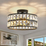 3-light chandelier light black bedroom light metal,crystal kitchen light