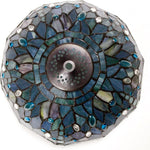 12 inch ceiling light sea blue mount lamp glass,iron bedroom light