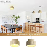 1-light pendant lights cream yellow kitchen island light resin, metal hanging lights