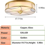 4 lights ceiling light glass fixture light metal bedroom lamp