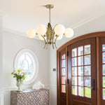 6 light chandelier light white pendant light flush metal mount light